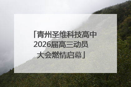 青州圣维科技高中2026届高三动员大会燃情启幕