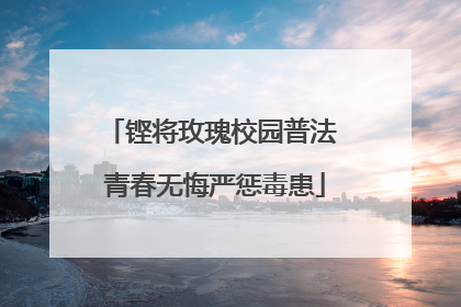 铿将玫瑰校园普法 青春无悔严惩毒患