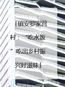 镇安罗家营村：“吃水饭”吃出乡村振兴好滋味
