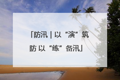 防汛｜以“演”筑防 以“练”备汛