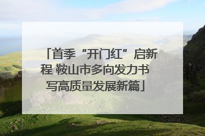 首季“开门红”启新程 鞍山市多向发力书写高质量发展新篇