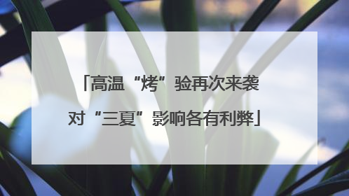 高温“烤”验再次来袭 对“三夏”影响各有利弊