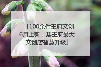 100余件王府文创6月上新，恭王府最大文创店智慧升级
