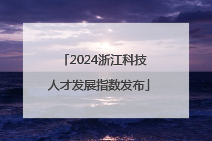 2024浙江科技人才发展指数发布