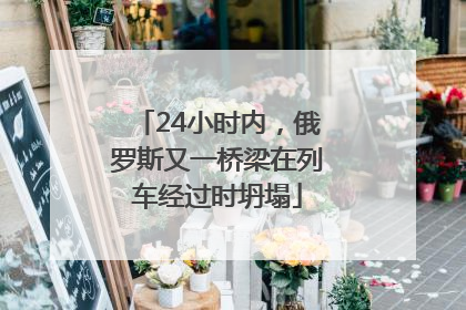 24小时内，俄罗斯又一桥梁在列车经过时坍塌