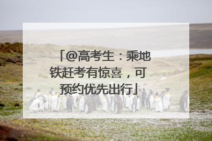 @高考生：乘地铁赶考有惊喜，可预约优先出行